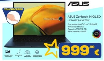 Euronics ASUS Zenbook 14 OLED UX3402ZA-KN278W offerta