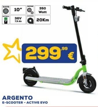 Euronics ARGENTO E-SCOOTER - ACTIVE EVO offerta