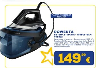 Euronics ROWENTA SISTEMA STIRANTE - TURBOSTEAM VR8322 offerta