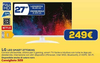 Euronics LG LED SMART 27TQ615S offerta