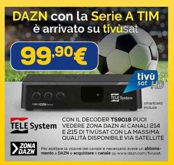 Euronics TELE System CON IL DECODER TS9018 PUOI offerta