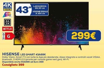HISENSE LED SMART 43A69K