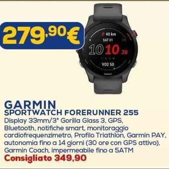 Euronics GARMIN SPORTWATCH FORERUNNER 255 offerta