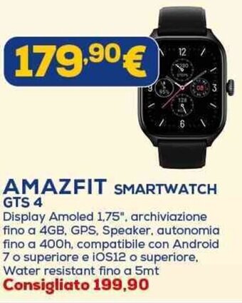 Euronics AMAZFIT SMARTWATCH GTS 4 offerta