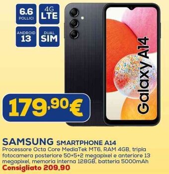 Euronics SAMSUNG SMARTPHONE A14 offerta