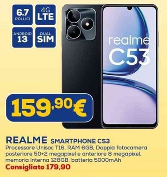 Euronics REALME SMARTPHONE C53 offerta