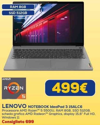 LENOVO NOTEBOOK IdeaPad 3 15ALC6