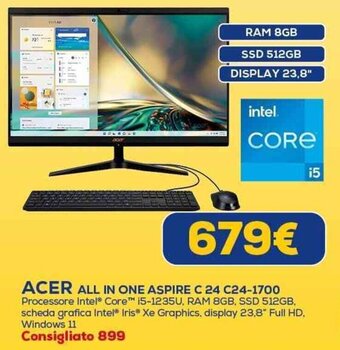 Euronics ACER ALL IN ONE ASPIRE C 24 C24-1700 offerta