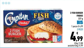 Conad City 2 FISH BURGER FINDUS 227 g offerta