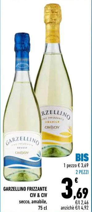 GARZELLINO FRIZZANTE CIV & CIV secco, amabile, 75 cl