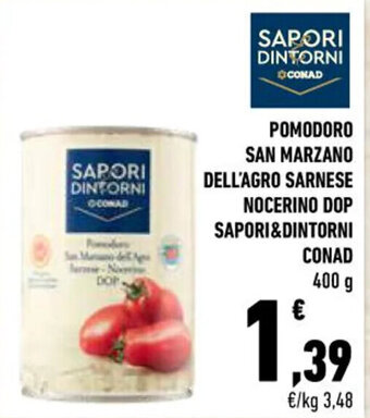 Conad City POMODORO SAN MARZANO DELL'AGRO SARNESE NOCERINO DOP SAPORI&DINTORNI CONAD 400 g offerta