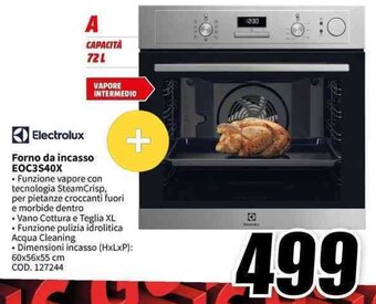 MediaWorld Electrolux Forno da incasso EOC3S40X offerta