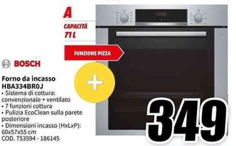 MediaWorld BOSCH Forno da incasso HBA334BROJ offerta