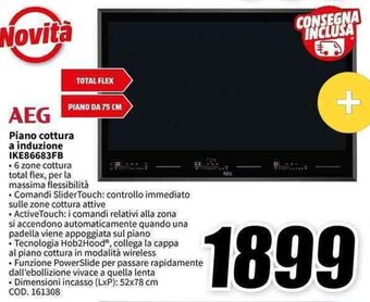MediaWorld AEG Piano cottura a induzione IKE86683FB offerta