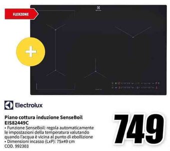 MediaWorld Electrolux Piano cottura induzione SenseBoil EIS82449C offerta