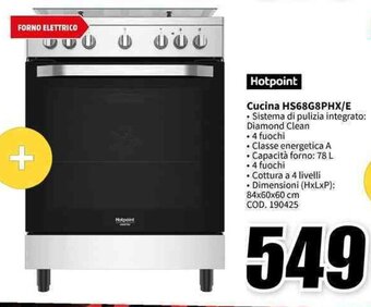 MediaWorld Hotpoint Cucina HS68G8PHX/E offerta