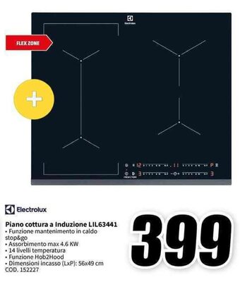 MediaWorld Electrolux Piano cottura a Induzione LIL63441 offerta