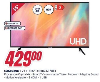 Trony SAMSUNG TV LED 55" UE50AU7090U offerta