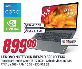 Trony LENOVO NOTEBOOK IDEAPAD 82SA00EKIX offerta
