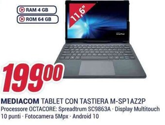 Trony MEDIACOM TABLET CON TASTIERA M-SP1AZ2P offerta