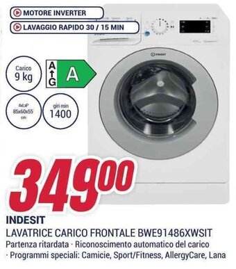 Trony INDESIT LAVATRICE CARICO FRONTALE BWE91486XWSIT offerta