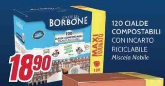 120 CIALDE COMPOSTABILI CON INCARTO RICICLABILE Miscela Nobile