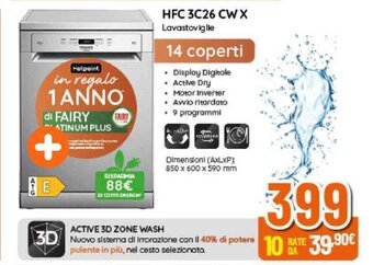 Expert HFC 3C26 CWX Lavastoviglie offerta
