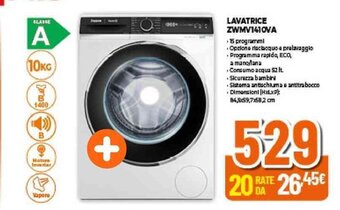 Expert LAVATRICE ZWMV1410VA offerta