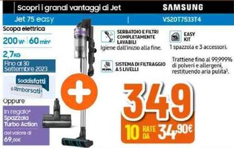 Expert Samsung Scopa elettrica offerta