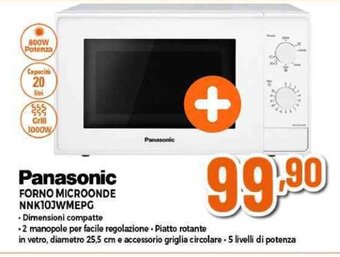 Expert Panasonic FORNO MICROONDE NNK10JWMEPG offerta