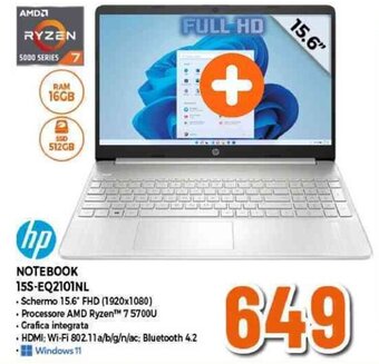 hp NOTEBOOK 15S-EQ2101NL