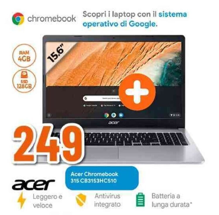 Expert Acer Chromebook 315 CB3153HC510 offerta