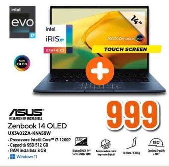 Expert ASUS Zenbook 14 OLED UX3402ZA-KN459W offerta