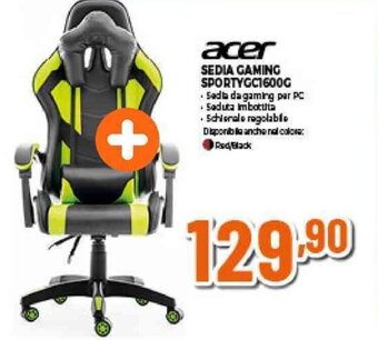 acer SEDIA GAMING SPORTYGC1600G