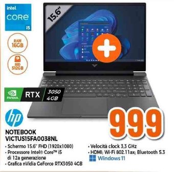 Expert hp NOTEBOOK VICTUS15FA0038NL offerta