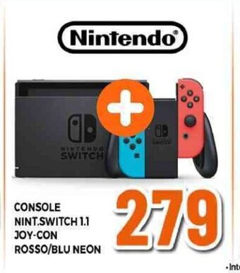 Expert CONSOLE NINT.SWITCH 1.1 JOY-CON ROSSO/BLU NEON offerta