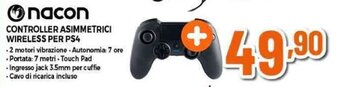 Expert nacon CONTROLLER ASIMMETRICI WIRELESS PER PS4 offerta
