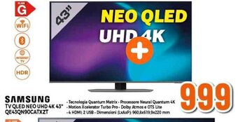 Expert SAMSUNG TV QLED NEO UHD 4K 43" QE43QN90CATXZT offerta