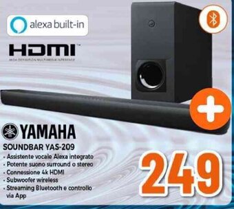 Expert YAMAHA SOUNDBAR YAS-209 offerta