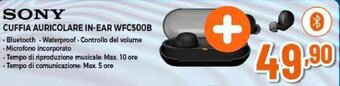 Expert SONY CUFFIA AURICOLARE IN-EAR WFC500B offerta