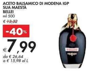 ACETO BALSAMICO DI MODENA IGP SUA MAESTA BELLEI ml 500
