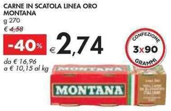 Bennet CARNE IN SCATOLA LINEA ORO MONTANA g 270 offerta