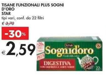 Bennet TISANE FUNZIONALI PLUS SOGNI D'ORO STAR offerta