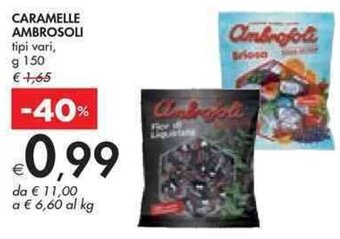 Bennet CARAMELLE AMBROSOLI g 150 offerta