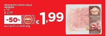 Bennet PROSCIUTTO COTTO STELLA NEGRONI g.110 offerta