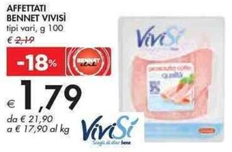 Bennet AFFETTATI BENNET VIVISI tipi vari g 100 offerta