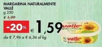 Bennet MARGARINA NATURALMENTE VALLÈ 9 250 offerta