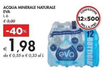 Bennet ACQUA MINERALE NATURALE EVA L6 offerta