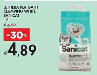 Bennet LETTIERA PER GATTI CLUMPING WHITE SANICAT L8 offerta