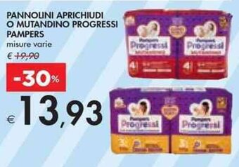 Bennet PANNOLINI APRICHIUDI O MUTANDINO PROGRESSI PAMPERS offerta